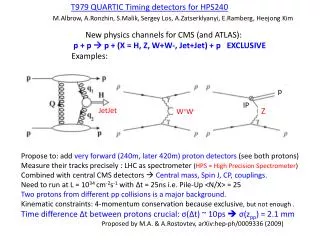 T979 QUARTIC Timing detectors for HPS240