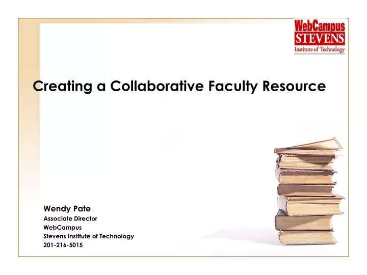 creating a collaborative f aculty resource