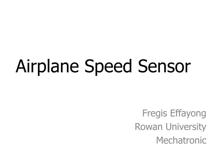 airplane speed sensor