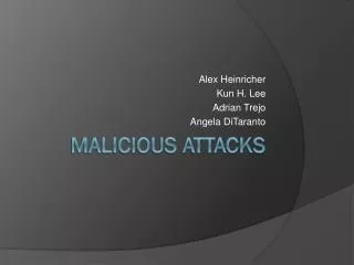 Malicious Attacks