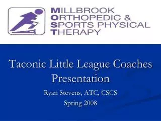 Taconic Little League Coaches Presentation
