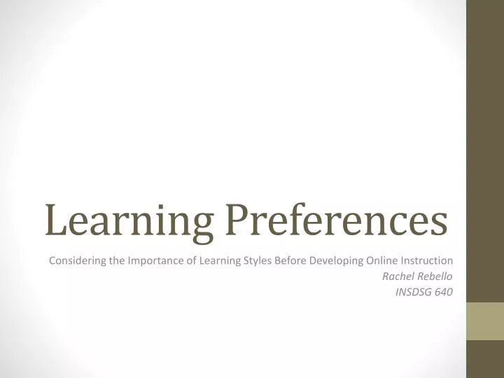 learning preferences