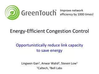 Energy-Efficient Congestion Control