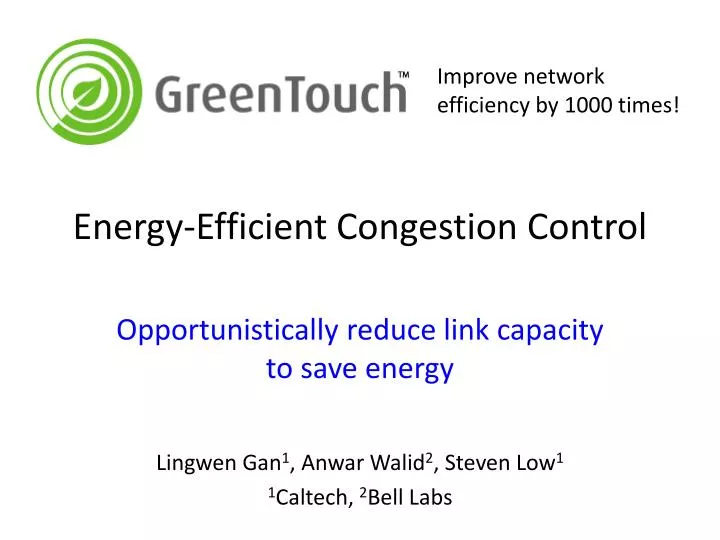energy efficient congestion control