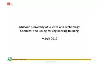 Missouri University of Science and Technology Chemical and Biological Engineering Building