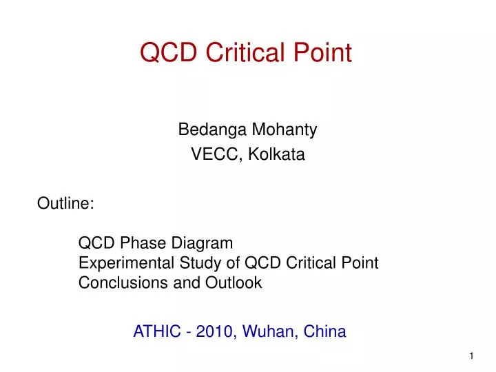 qcd critical point