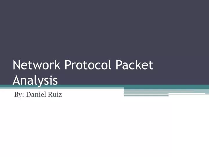 network protocol packet analysis
