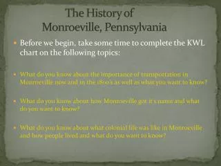 The History of Monroeville, Pennsylvania