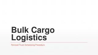 Bulk Cargo Logistics