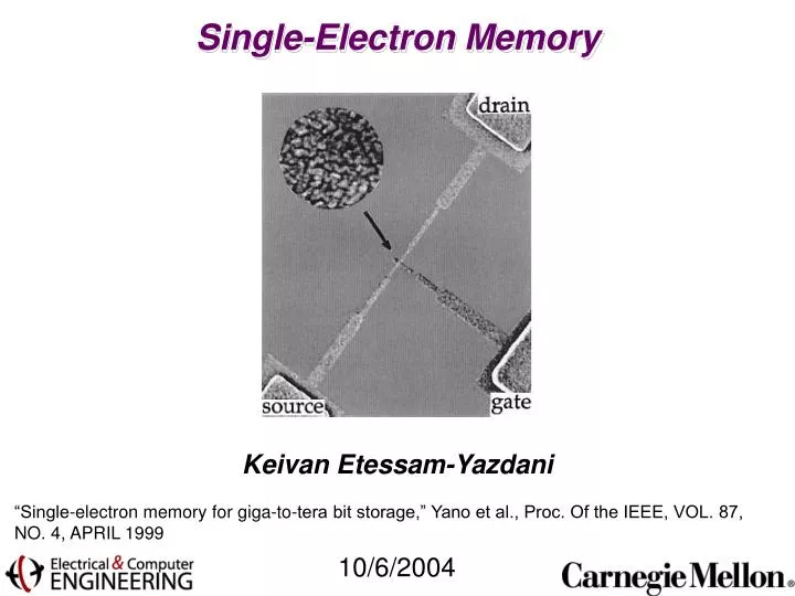 single electron memory