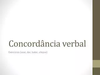 concord ncia verbal