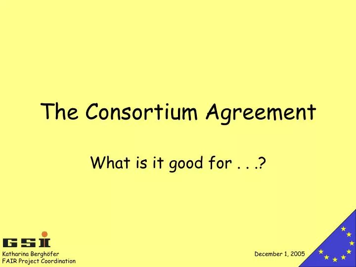 the consortium agreement