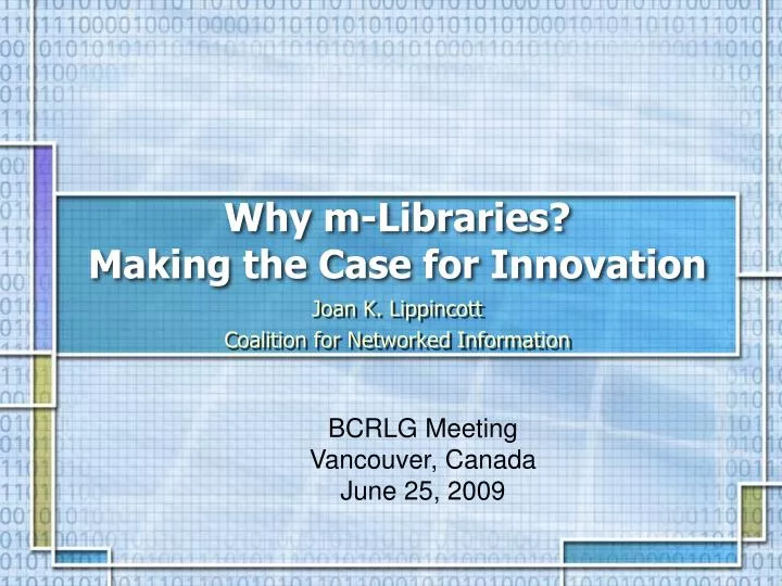 why m libraries making the case for innovation