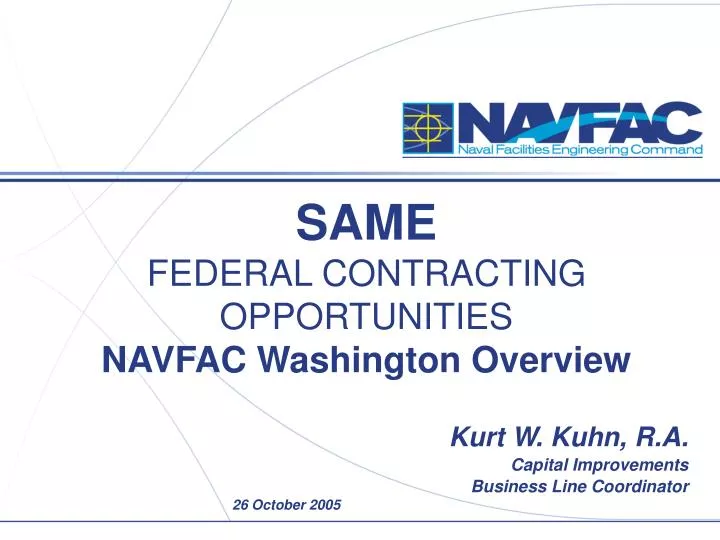 same federal contracting opportunities navfac washington overview