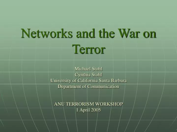 networks and the war on terror
