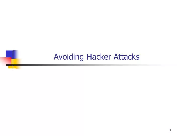avoiding hacker attacks
