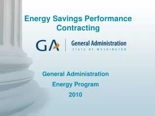 General Administration Energy Program 2010
