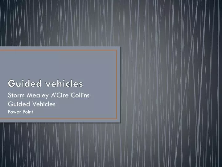 guided vehicles