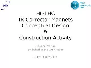 HL-LHC IR Corrector Magnets Conceptual Design &amp; Construction Activity