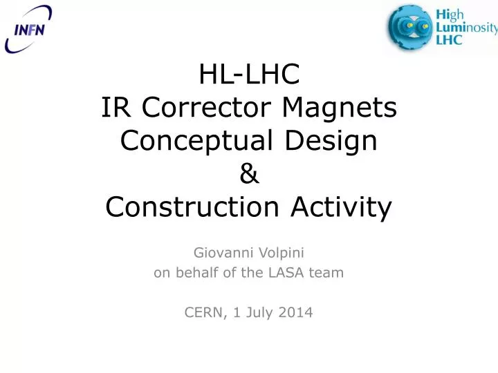 hl lhc ir corrector magnets conceptual design construction activity