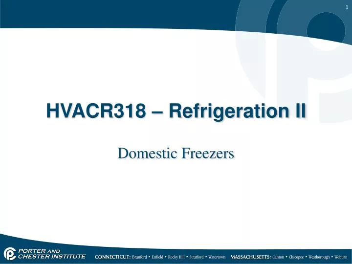 hvacr318 refrigeration ii