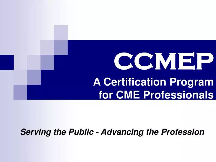 ccmep a certification program for cme professionals