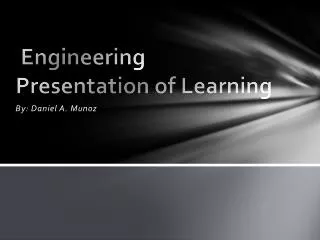 Engineering Presentation of Learning