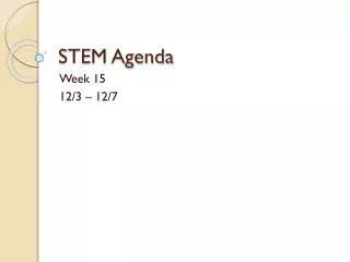 STEM Agenda
