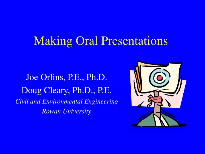 making oral presentations