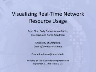 Visualizing Real-Time Network Resource Usage