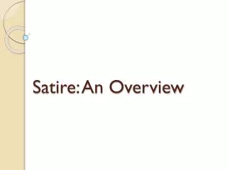 Satire: An Overview