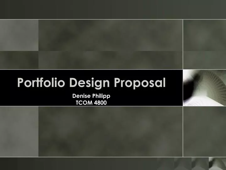 portfolio design proposal