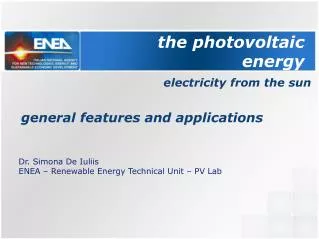 the photovoltaic energy