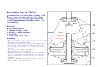 Autorotation Gear No. PV0383
