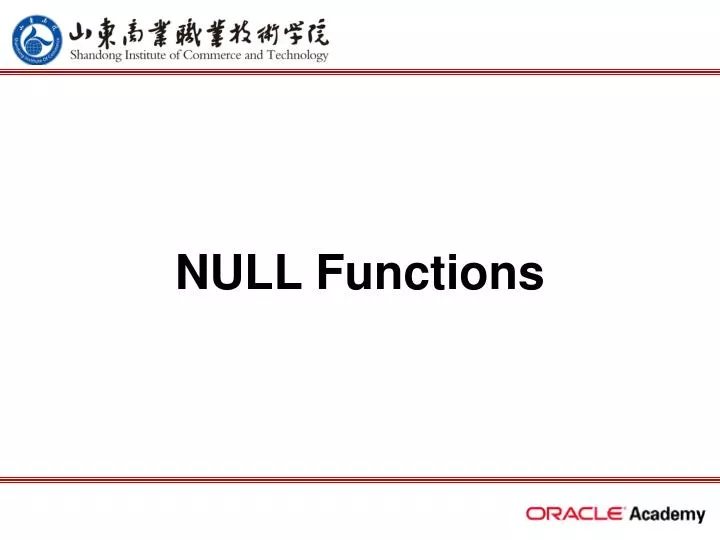 null functions