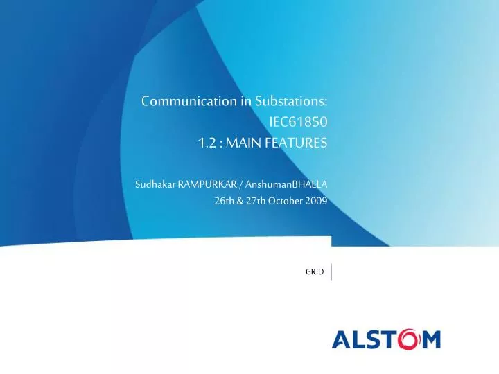 communication in substations iec61850 1 2 main features