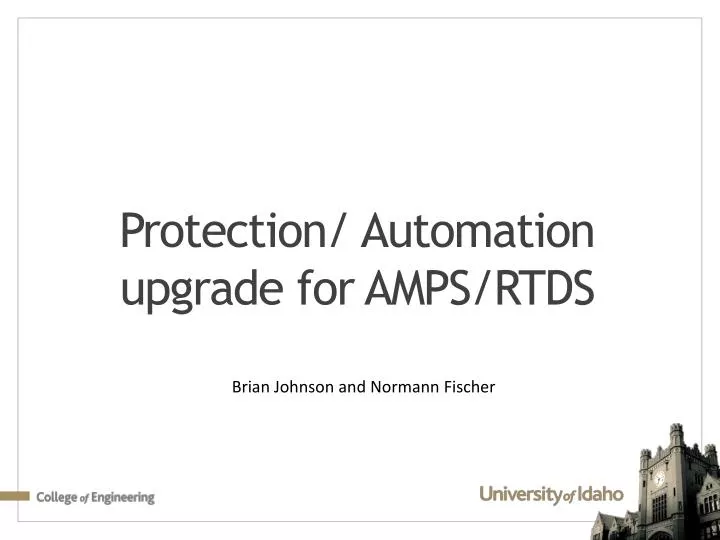 protection automation upgrade for amps rtds