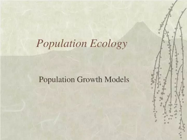 population ecology