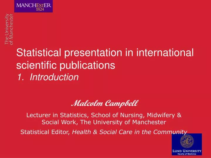 statistical presentation in international scientific publications 1 introduction