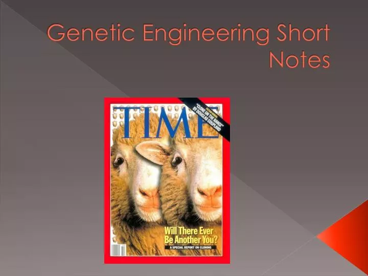 genetic engineering short notes