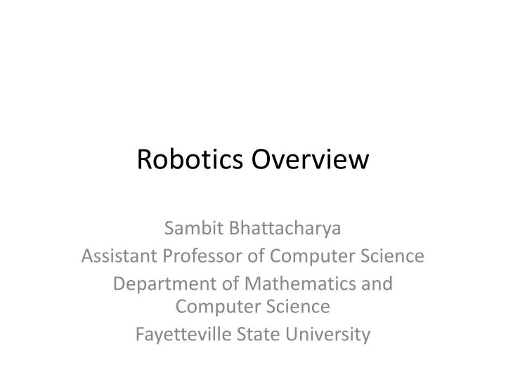 robotics overview