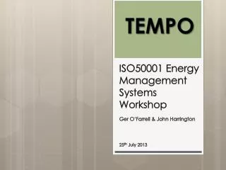 ISO50001 Energy Management Systems Workshop