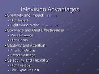 Television Advantages
