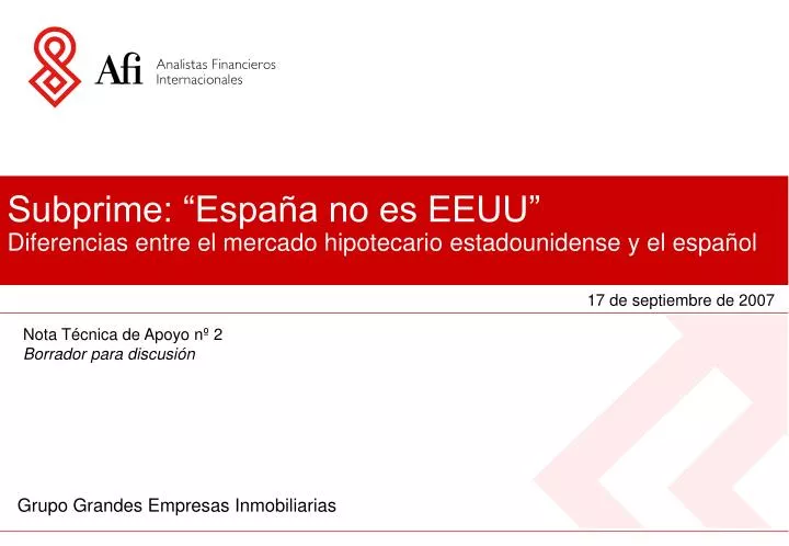 subprime espa a no es eeuu diferencias entre el mercado hipotecario estadounidense y el espa ol