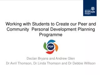 Working with Students to Create our Peer and Community Personal Development Planning Programme