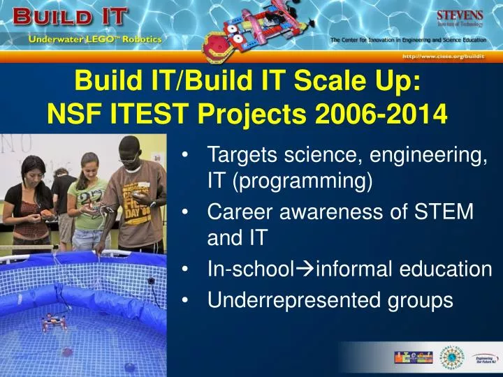 build it build it scale up nsf itest projects 2006 2014