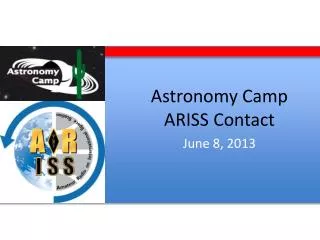 Astronomy Camp ARISS Contact