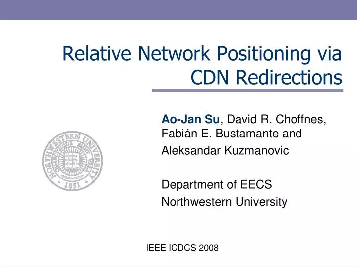relative network positioning via cdn redirections