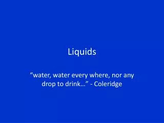 liquids