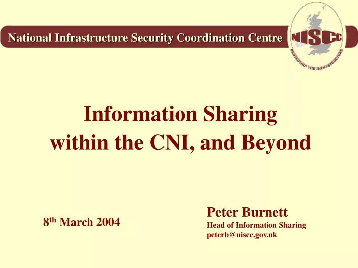 information sharing within the cni and beyond